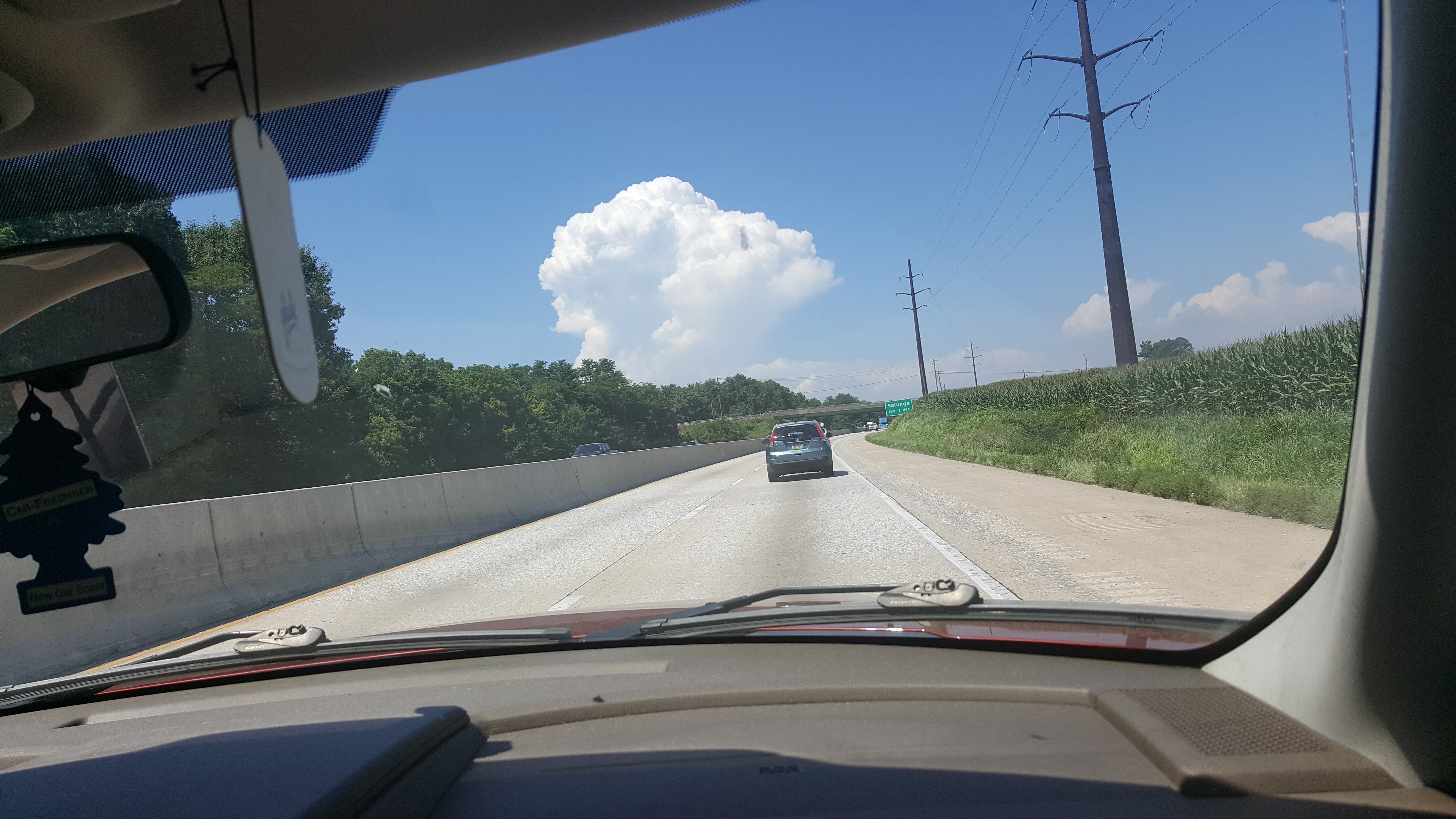 This photo is the early stages of a thunderstorm from 30 miles away.